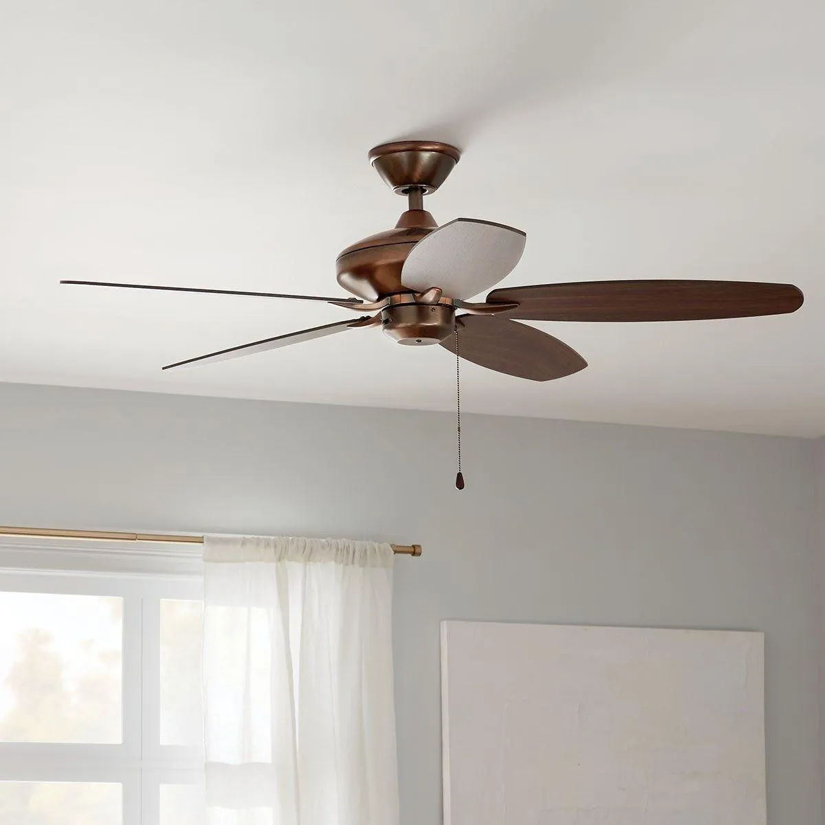 Renew 52 Inch Oil Brushed Bronze Simple Ceiling Fan with Pull Chain