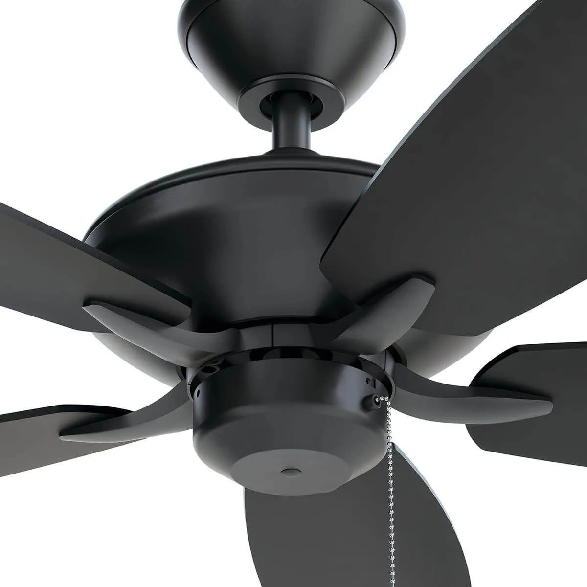 Renew 52 Inch Satin Black Simple Ceiling Fan with Pull Chain