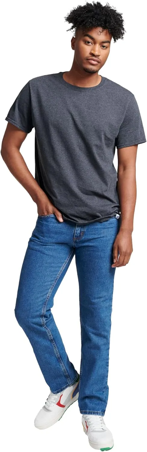 Russell Athletic Men's Dri-Power Cotton Blend Short Sleeve Tees, Moisture Wicking, Odor Protection, UPF 30 , Sizes S-4x