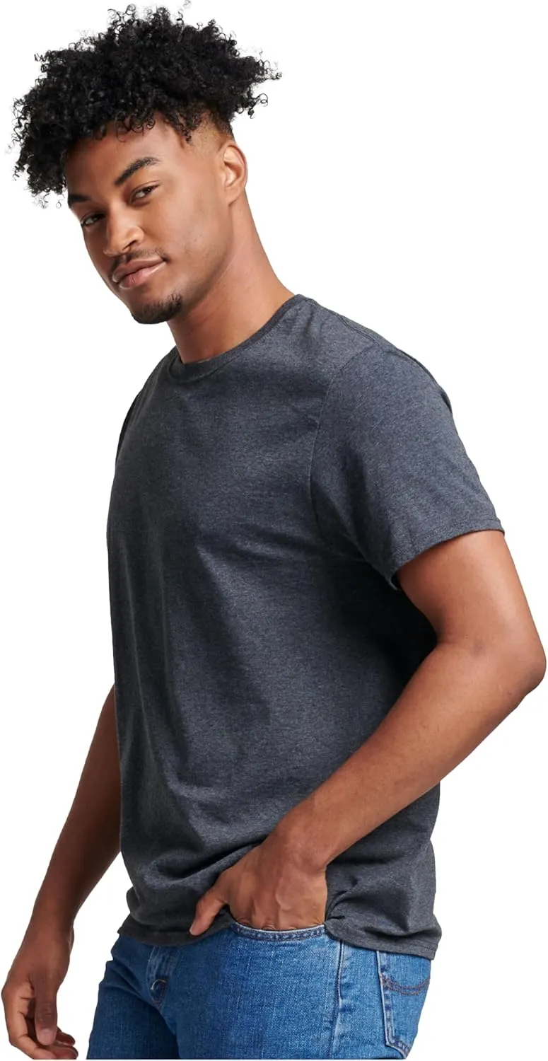 Russell Athletic Men's Dri-Power Cotton Blend Short Sleeve Tees, Moisture Wicking, Odor Protection, UPF 30 , Sizes S-4x