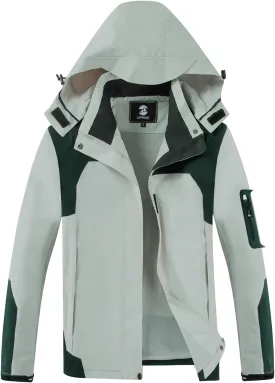 SaphiRose Womens Waterproof Rain jacket Lightweight Active Outdoor Raincoat with Removable Hood