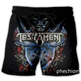 Testament Thrash Metal 3D Print Shorts – Unisex Streetwear for True Metalheads