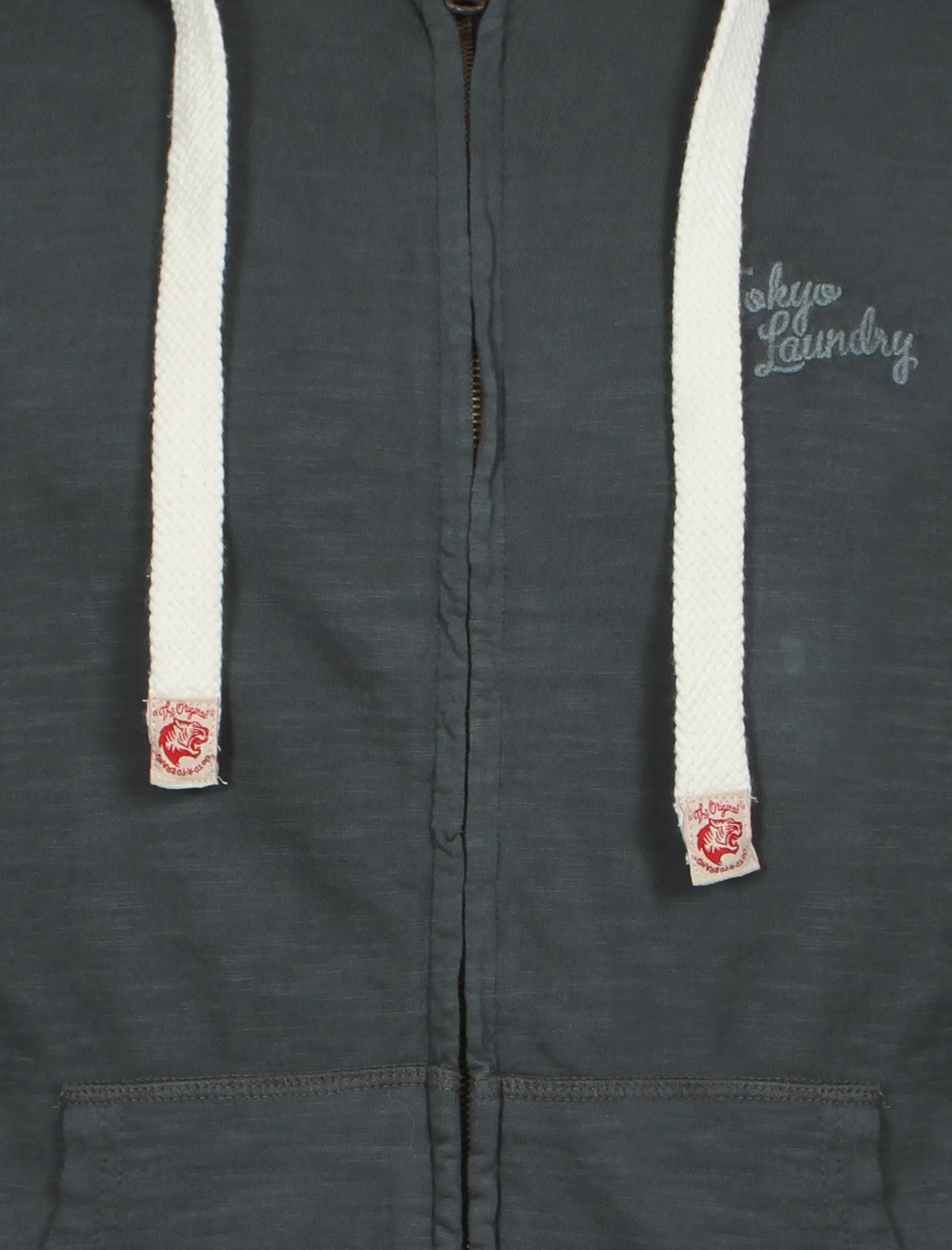 Tokyo Laundry Oslo Peak charcoal hoodie