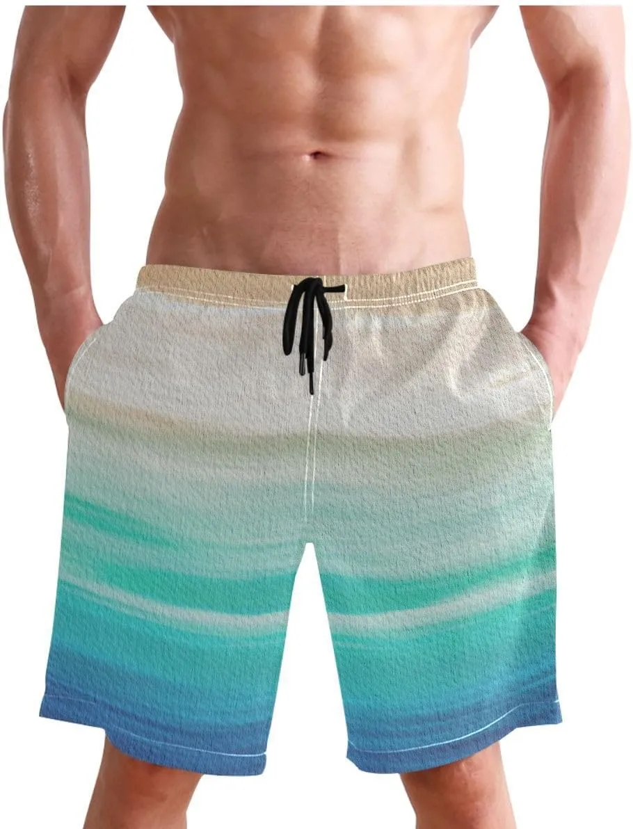Wamika Men's Beach Shorts Swim Trunks Quick Dry Men Casual Board Shorts with Pockets M-XXL