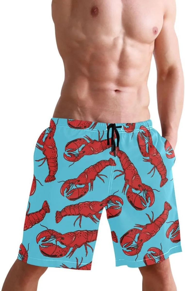 Wamika Men's Beach Shorts Swim Trunks Quick Dry Men Casual Board Shorts with Pockets M-XXL
