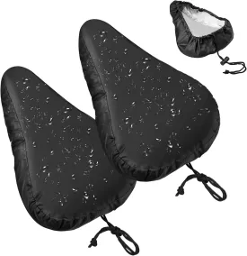 Zacro Bike Seat Rain Cover, 2 Pcs Waterproof Sun & Dust Protector, Washable Bike Seat Cushion for Women Men City/Mountain